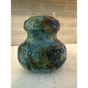 Alvino Bagni‎ Italy Raymor Sea Garden MCM Art Pottery Vase 8.25" X 8"